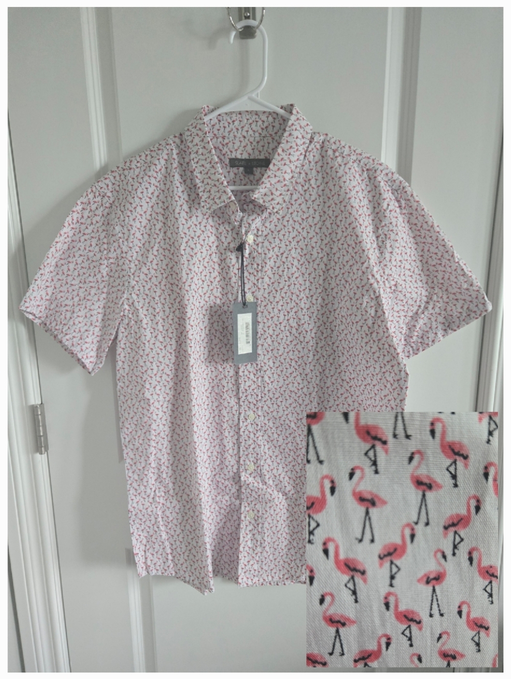 Pink Flamingo Button Down Shirt